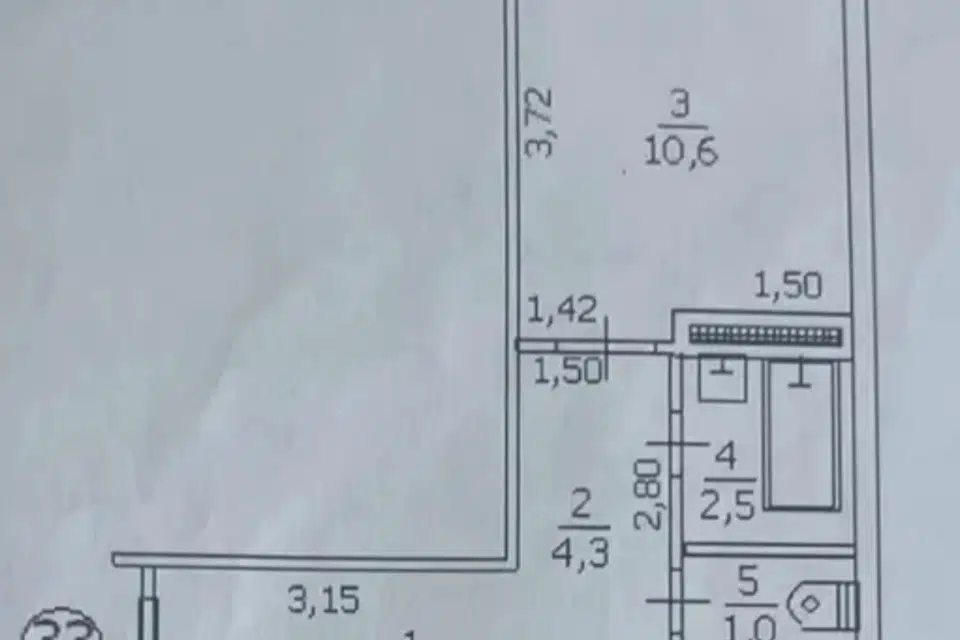 Продаётся 2-комнатная квартира, 52 м²