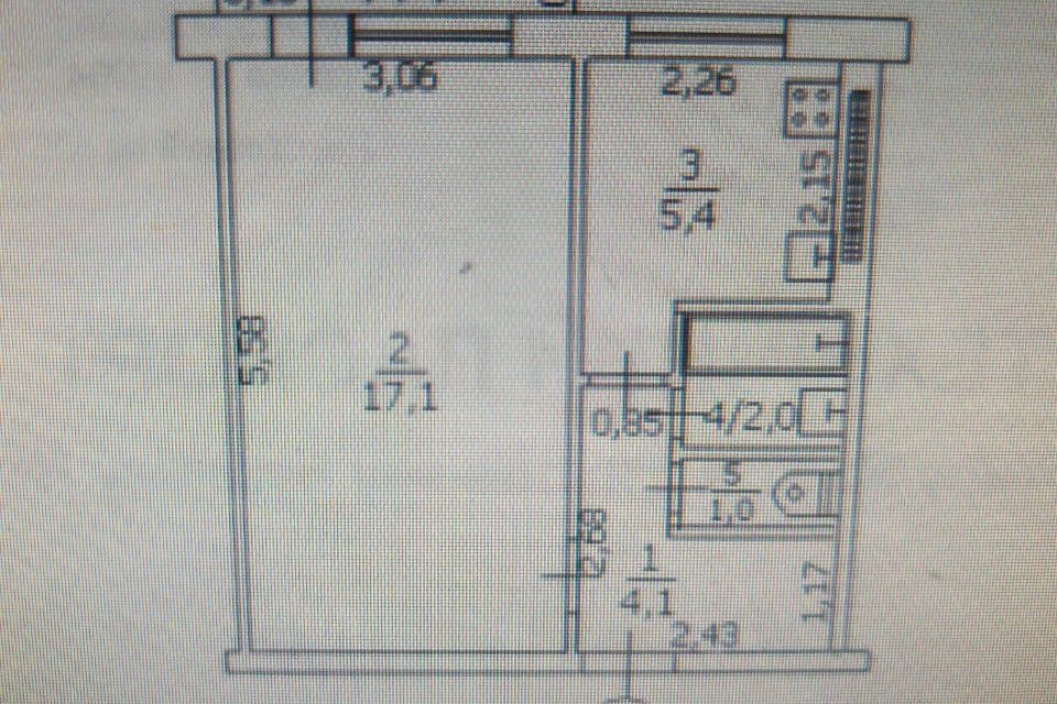 Продаётся 1-комнатная квартира, 31.5 м²