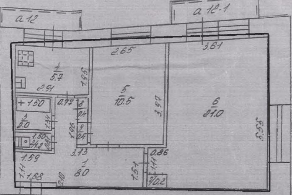 Продаётся 2-комнатная квартира, 50.4 м²