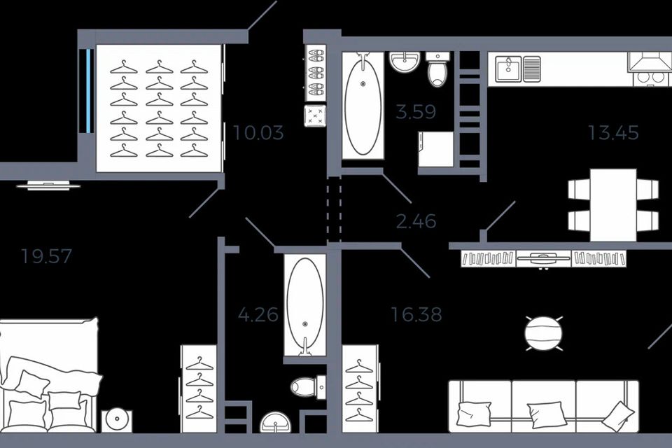 Продаётся 2-комнатная квартира, 72.2 м²