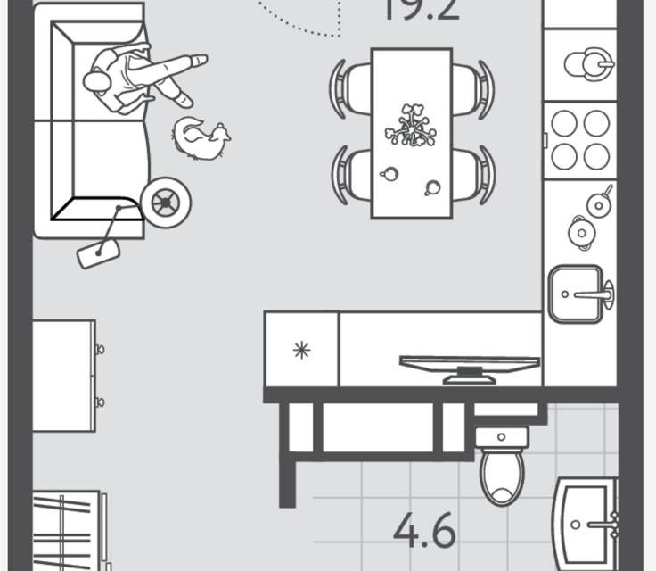 Сдаётся студия, 27 м²