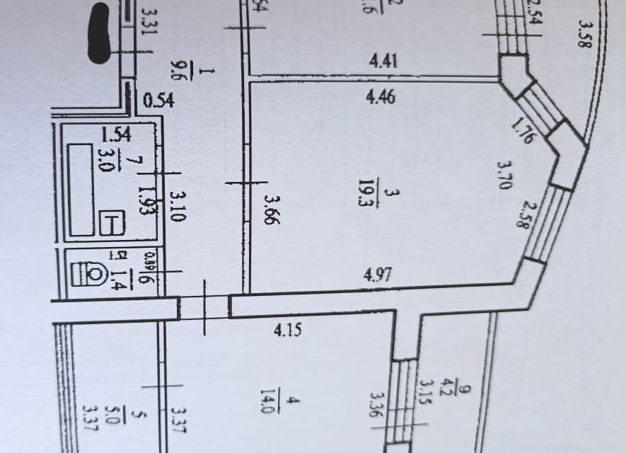 Продаётся 2-комнатная квартира, 72.5 м²