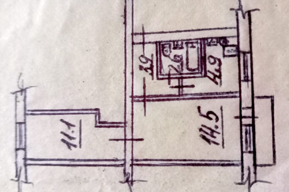 Продаётся 2-комнатная квартира, 37.8 м²
