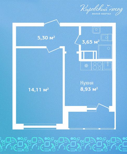 Продаётся 1-комнатная квартира, 32 м²