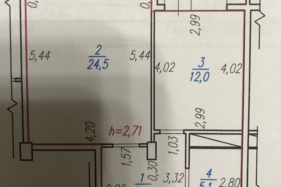 Продаётся 1-комнатная квартира, 50 м²