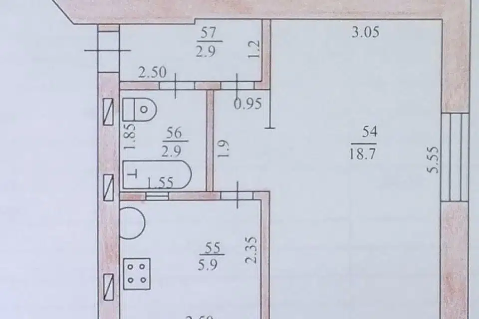 Продаётся 1-комнатная квартира, 29.9 м²