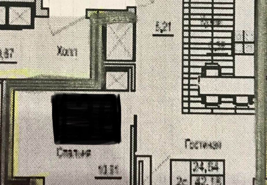 Продаётся 1-комнатная квартира, 43.1 м²