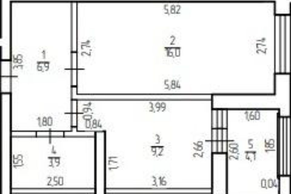 Продаётся 1-комнатная квартира, 36 м²