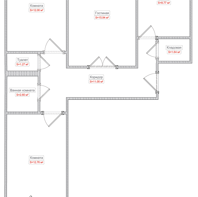 Продаётся 3-комнатная квартира, 66.3 м²