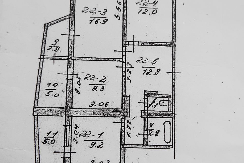 Продаётся 3-комнатная квартира, 80 м²
