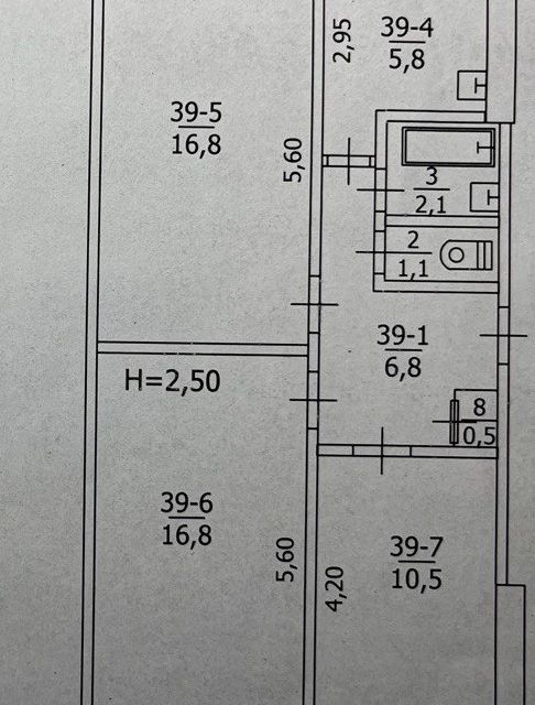 Продаётся 3-комнатная квартира, 60.4 м²
