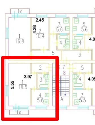 Продаётся 1-комнатная квартира, 31 м²