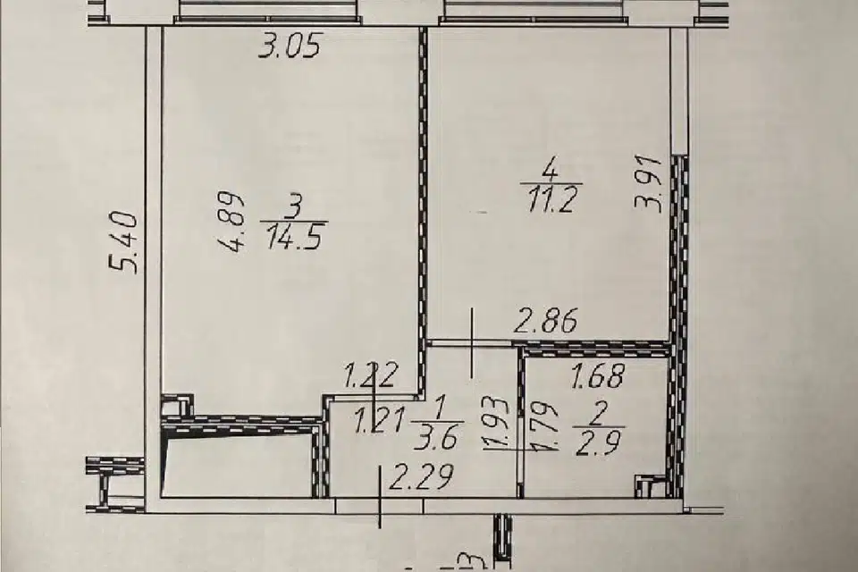 Продаётся 1-комнатная квартира, 32.2 м²