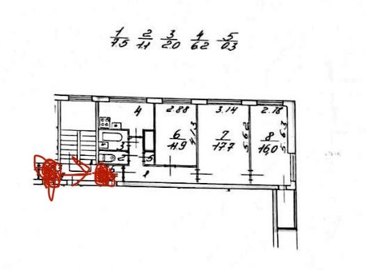 Продаётся 3-комнатная квартира, 62.7 м²