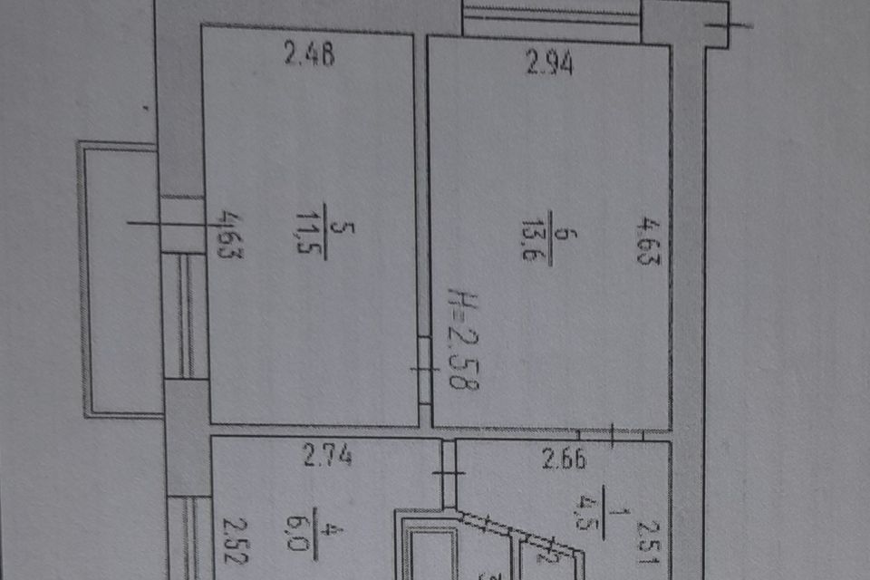 Продаётся 2-комнатная квартира, 39.5 м²