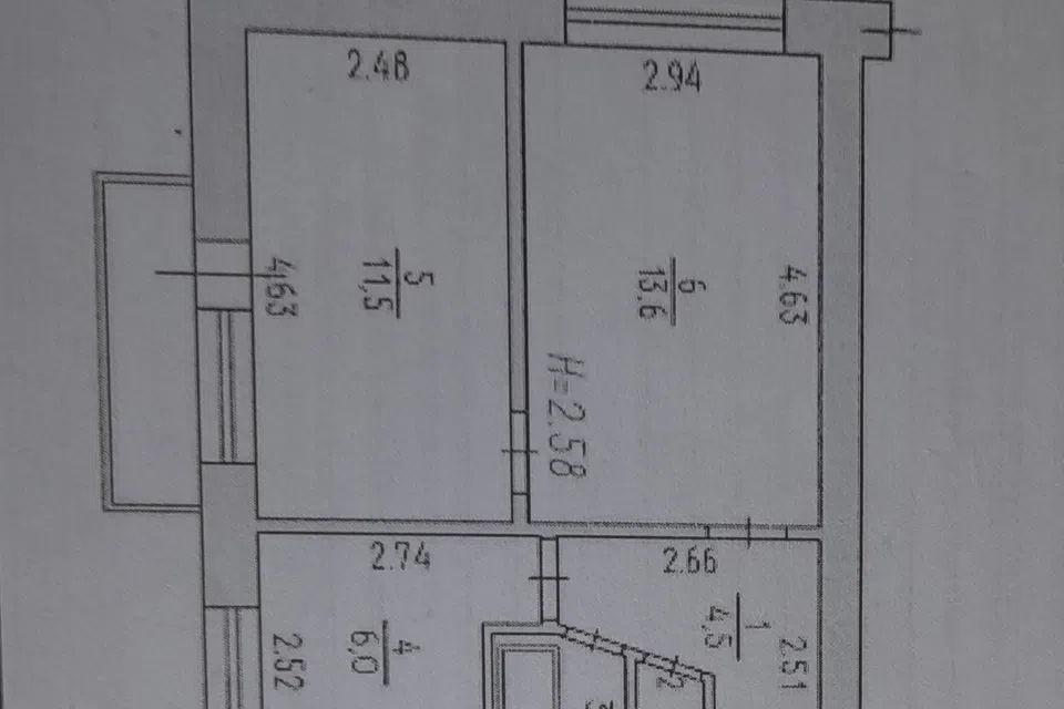 Продаётся 2-комнатная квартира, 39.5 м²
