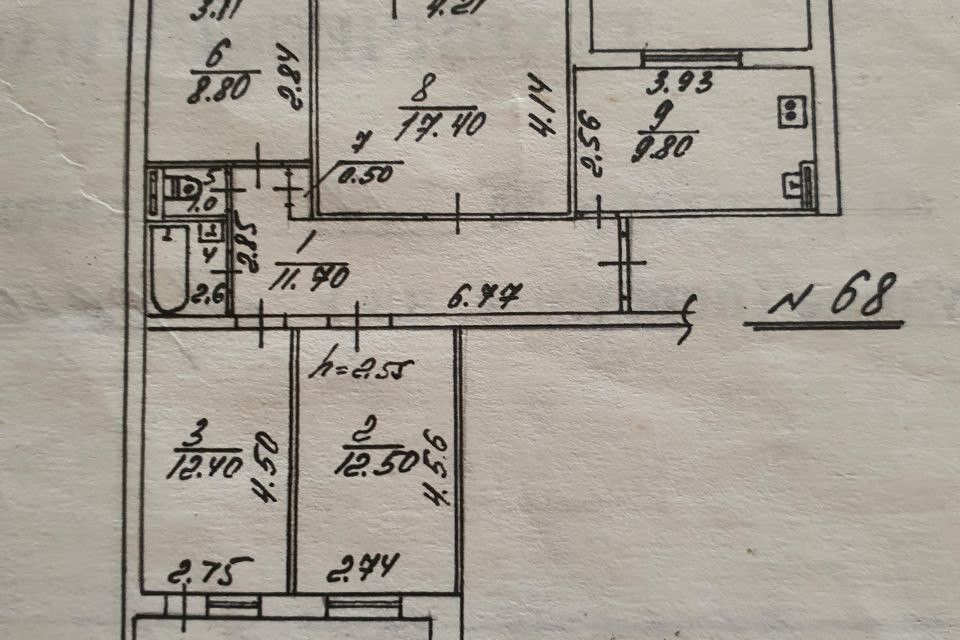 Продаётся 4-комнатная квартира, 76.7 м²