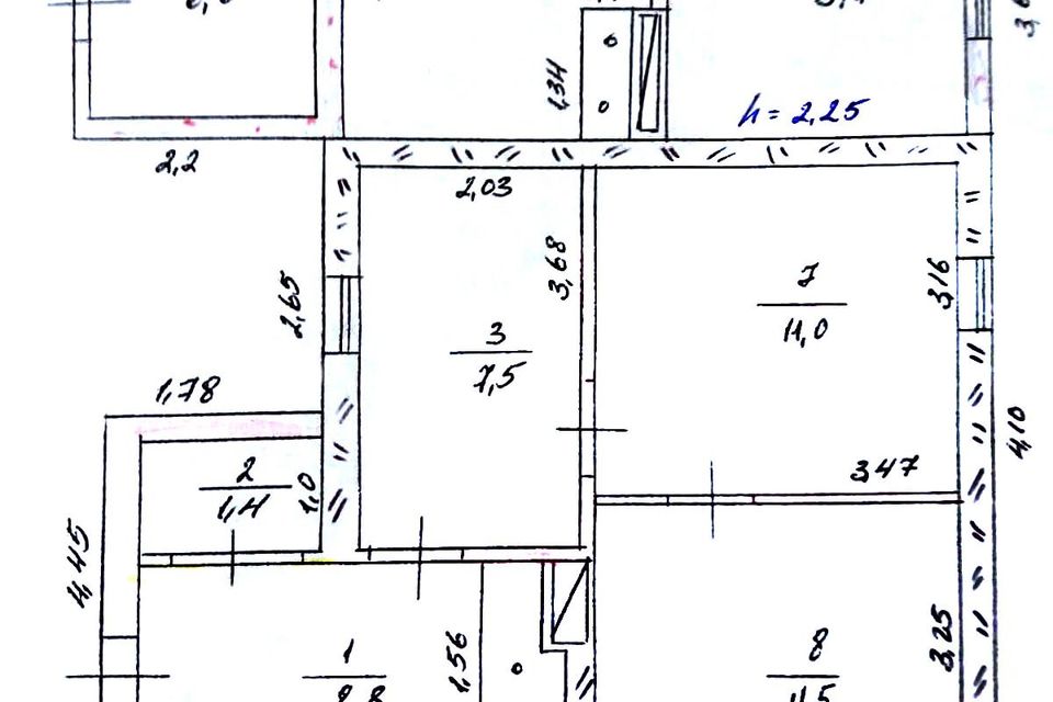 Продаётся 1-этажный дом, 65.2 м²