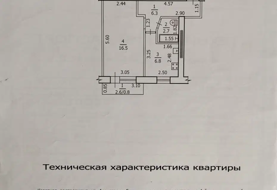 Продаётся 1-комнатная квартира, 33 м²