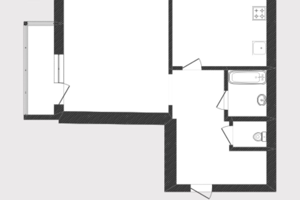 Продаётся 1-комнатная квартира, 60.2 м²