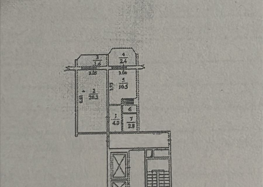 Продаётся 1-комнатная квартира, 38.8 м²
