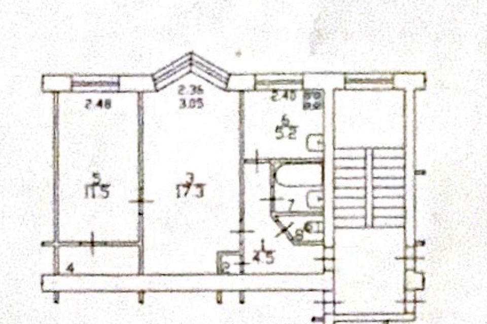 Продаётся 2-комнатная квартира, 44.9 м²