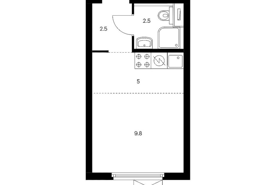 Продаётся студия, 19.8 м²