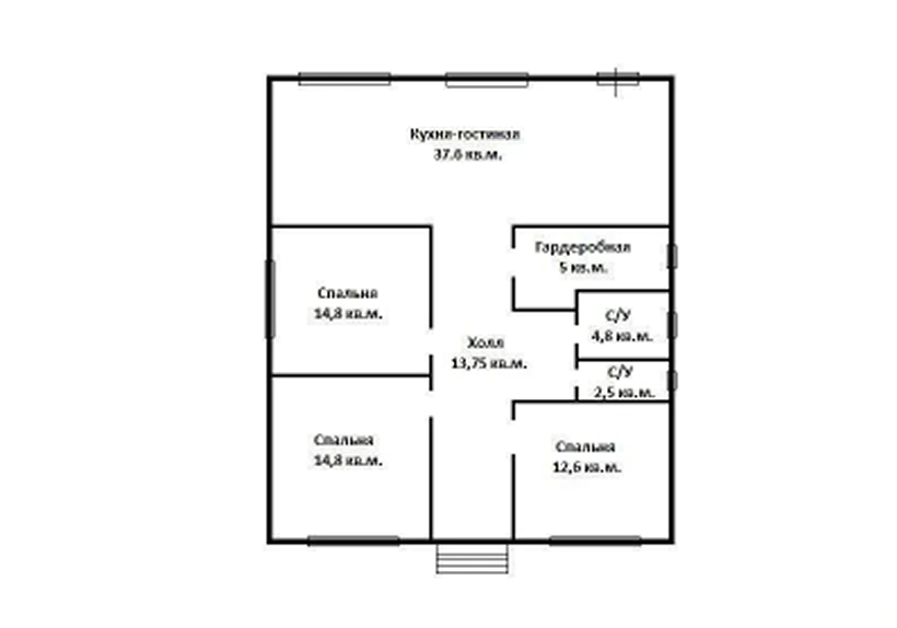 Продаётся 1-этажный дом, 109 м²