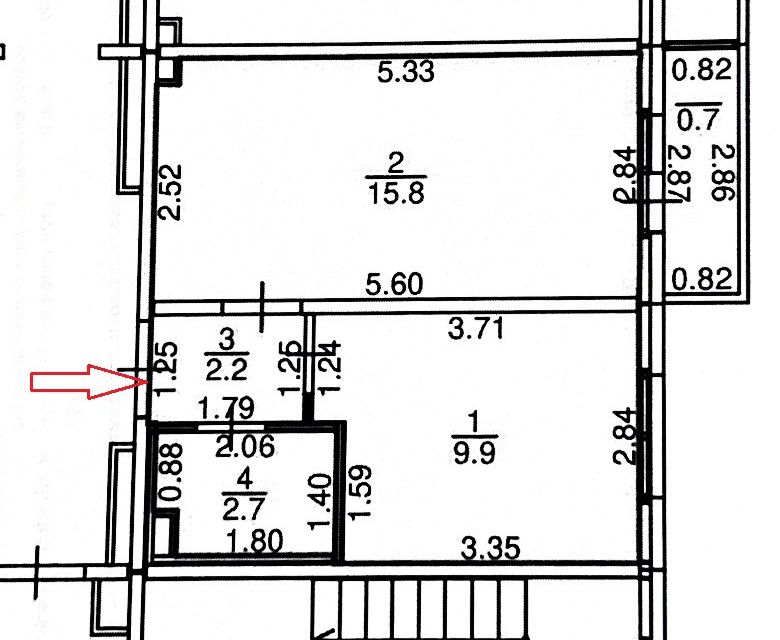 Продаётся 1-комнатная квартира, 30.6 м²