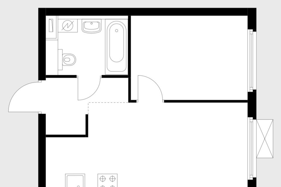 Продаётся 1-комнатная квартира, 32.5 м²
