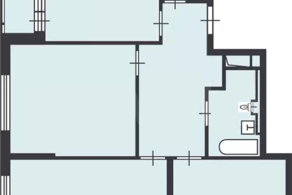 Продаётся 3-комнатная квартира, 74.4 м²