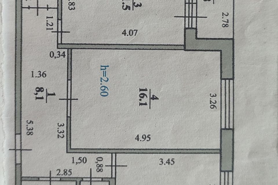 Продаётся 2-комнатная квартира, 50 м²