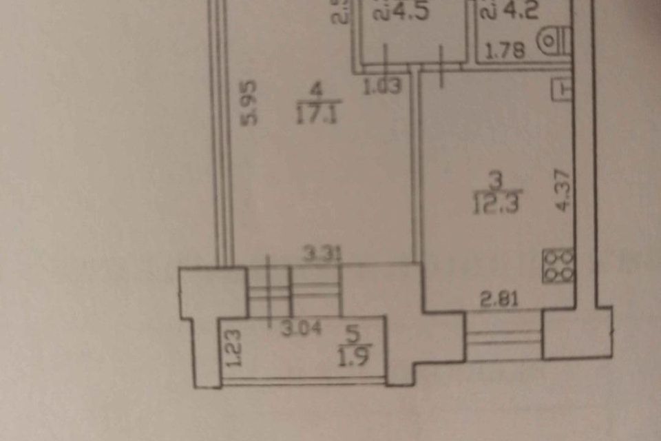 Продаётся 1-комнатная квартира, 38.1 м²
