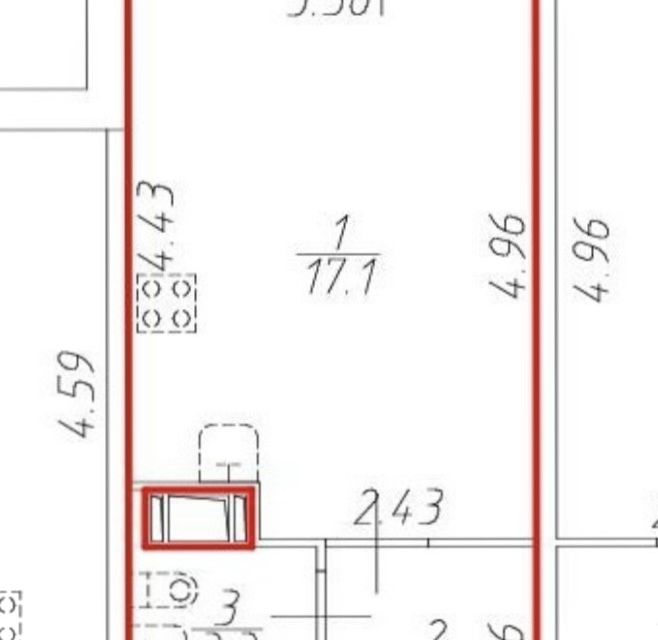 Продаётся студия, 24 м²