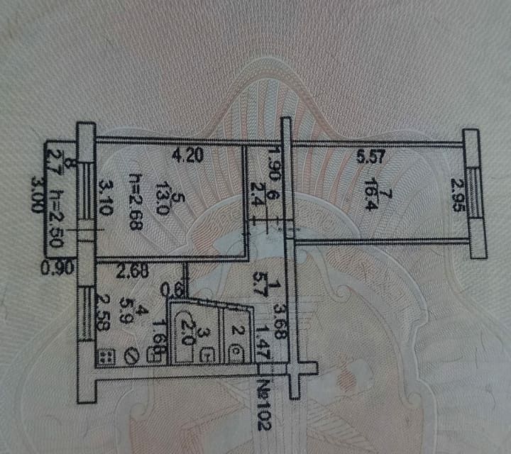 Сдаётся 2-комнатная квартира, 46 м²