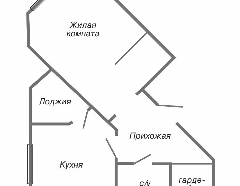 Продаётся 1-комнатная квартира, 45.8 м²