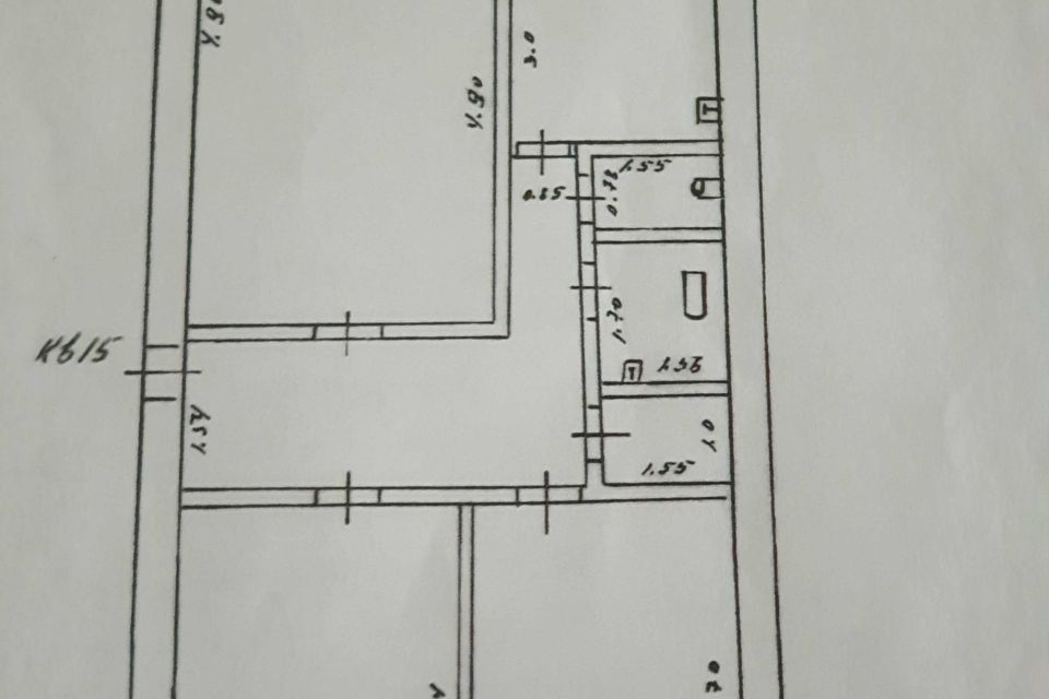 Продаётся 3-комнатная квартира, 59.8 м²