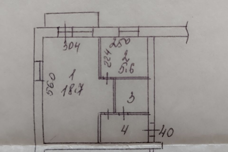 Продаётся 1-комнатная квартира, 30 м²