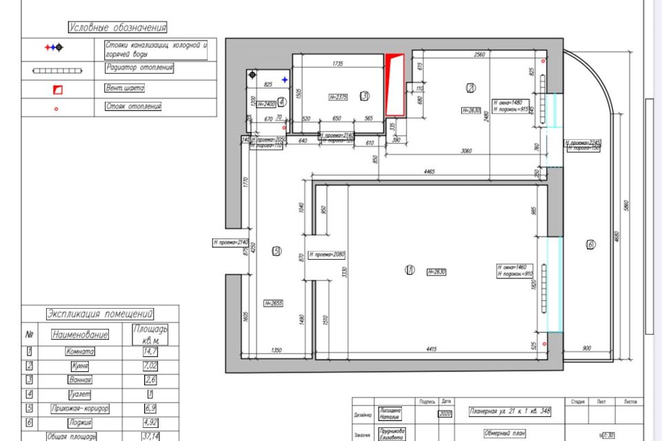 Продаётся 1-комнатная квартира, 37 м²