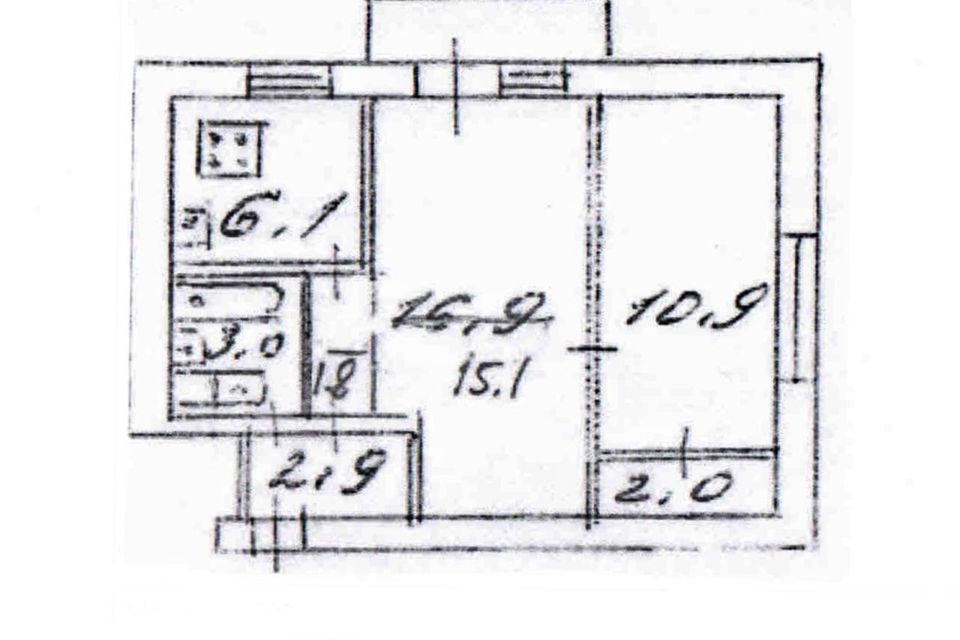 Продаётся 2-комнатная квартира, 42 м²