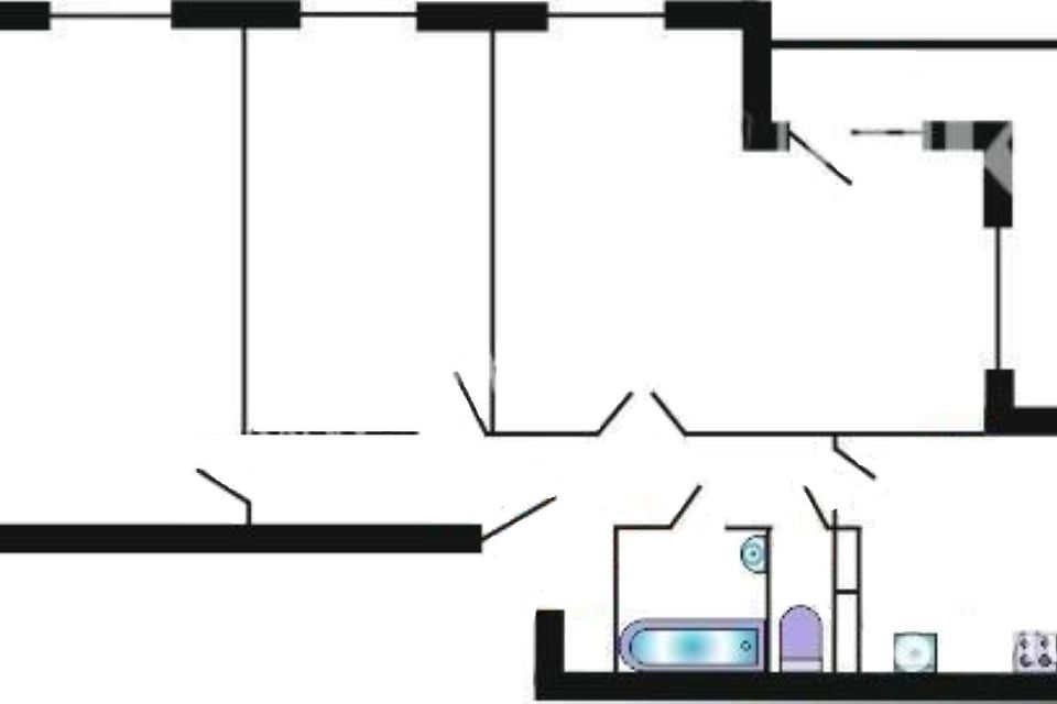 Продаётся 3-комнатная квартира, 83.3 м²