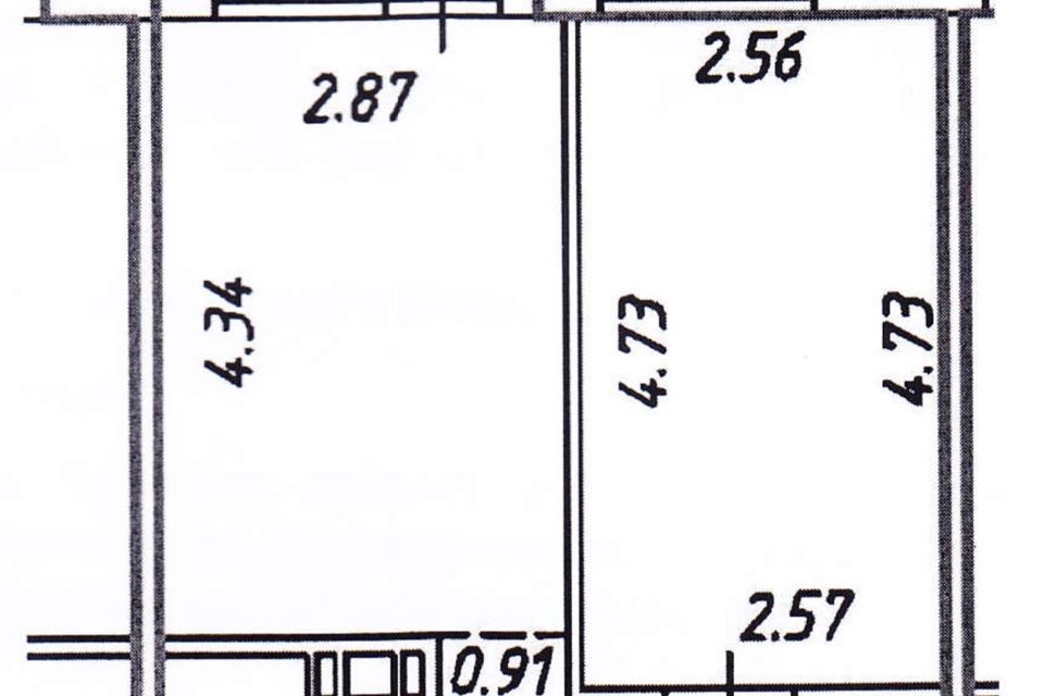Продаётся 1-комнатная квартира, 34.6 м²