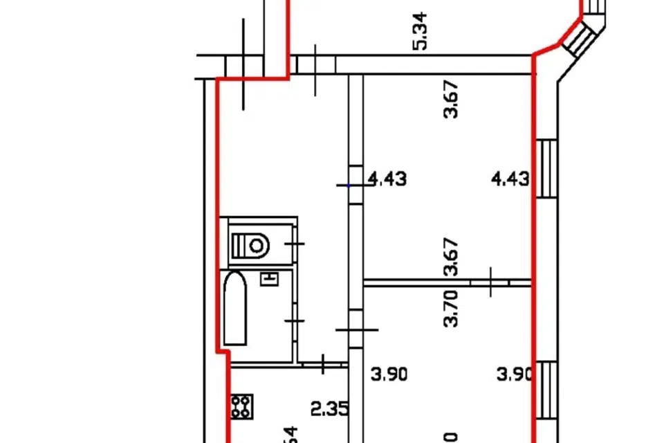 Продаётся 3-комнатная квартира, 68.8 м²