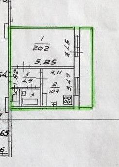 Продаётся 1-комнатная квартира, 39 м²