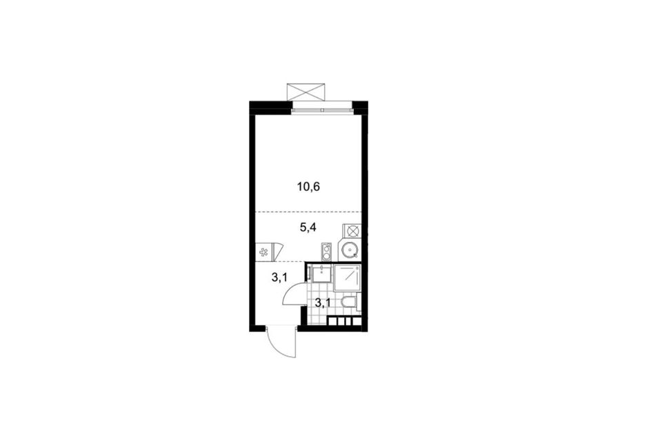 Продаётся студия, 22.2 м²