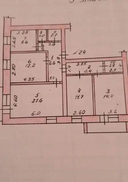 Продаётся 4-комнатная квартира, 93.1 м²