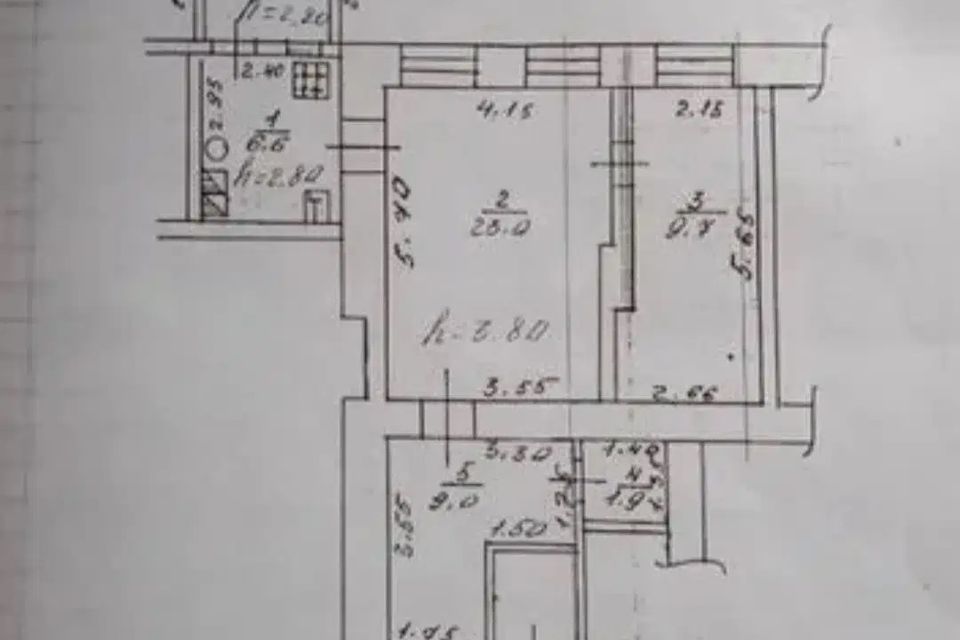 Продаётся 3-комнатная квартира, 55 м²