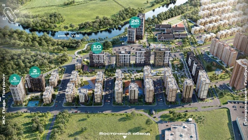 Продаётся 2-комнатная квартира, 54.3 м²