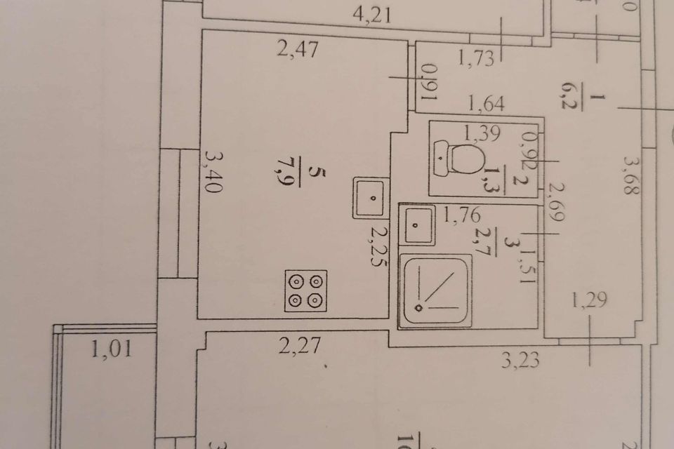 Продаётся 2-комнатная квартира, 48.5 м²
