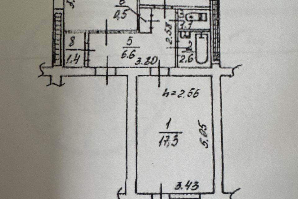 Продаётся 2-комнатная квартира, 49.7 м²